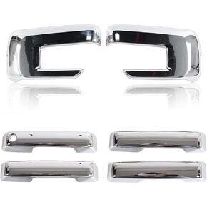 Chrome Door Handle Covers Trim Fit Ford for 2021-2025 F150 2023-2025 Ford F250 F350 F450 F550 Super Duty Exterior Door Handle Covers Caps