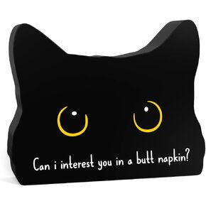 Are You Pooping Funny Bathroom Acrylic Decor Sign Black Cat Decor Cat Bathroom Decor Cat Decor for Home Bathroom Cat Lover Gifts For Women Men