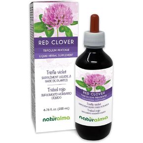 Naturalma Red Clover (Trifolium pratense) herb with Flowers Alcohol-Free Tincture - 6.76 fl oz Liquid Extract in Drops - Herbal Supplement - Vegan