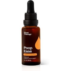 Plant Therapy Organic Poop Ease Tincture 30 mL (1 oz) Helps Relieve Occasional Constipation, Eases Bloating & Stomach Cramps, Organic Glycerin-Based Tincture Blend