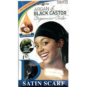 DONNA Argan & Black Castor Treatment Satin Scarf, Headband for Women 1pc