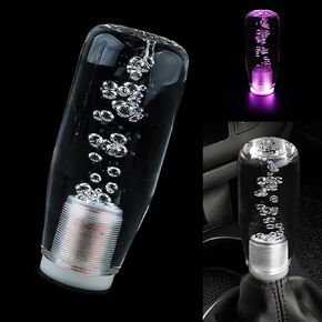 1 PC Car Speed Shift Knob, 3.94" x 1.7" x 1.18", Transparent Crystal Bubble Gear Shift Knob with LED Lights, Easy to Install, Suitable for Most Car Models