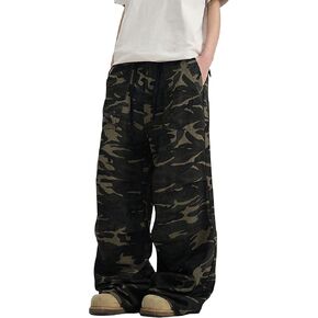 Camo Cargo Pants Y2k Men Baggy Camouflage Pants Oversized Joggers Trousers Hip Hop Sweatpants with Pockets