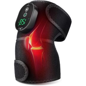 DREAMSOME Knee Massager with Heat and Vibration, Portable Heating Pad for Knee, Elbow and Shoulder for Men and Women Joint Pain Relief with 6 Temperature Levels and 3 Massage Modes