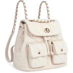CLUCI Small Backpack Purse for Women,Mini Vegan Leather Tabby Backpack for Woman Quilted Bookbag Crossbody Bag