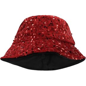 RARITYUS Sparkly Sequin Bucket Hat for Women Girls Glitter Velvet Warm Winter Hats Fleece Lined Cold Weather Hats in Saudi Arabia