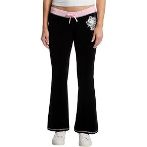 Juicy Couture Women's Vday Heritage Low Rise Track Pants with Contrast Ri