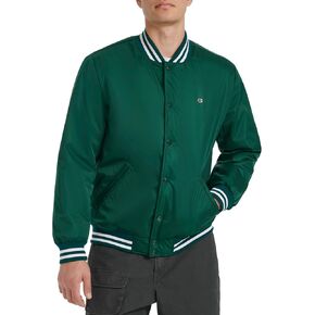 Champion Men's Logo Striped-Trim Varsity Jacket
