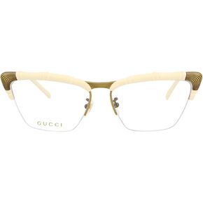 Gucci Cat Eye Eye Prames White White White White Eyewear Luxury Eyewear Made in Japan Injection Frame Designer for Luxury اليومية