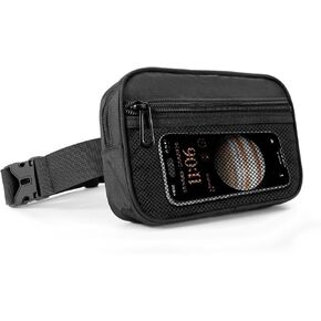 Fanny Pack Waterproof Adjustable Crossbody Shoulder Strap Unisex Chest Bag - Stylish Lightweight Belt Bag with Spacious Design for Sports/Running/Hiking (Black)