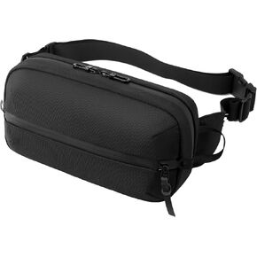 Adjustable Sling Bag for Men Women with Anti-theft Zipper,Multipurpose Crossbody Bags Chest Waist Belt,Water Resistant Fanny Pack Shoulder Hip Pack for Travel,Cycling,Work, Sport,Black in Saudi Arabia
