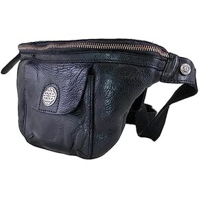 Biddy Murphy, Handmade in Ireland of Genuine Italian Leather Fanny Pack Waist Bag, Black