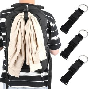 3 Pcs Luggage Straps to Connect Two Suitcases Add a Bag Luggage Strap Adjustable Suitcase Belt Straps Jacket Holder Carry Your Extra Bags Make Your Hands Free for Backpack Black