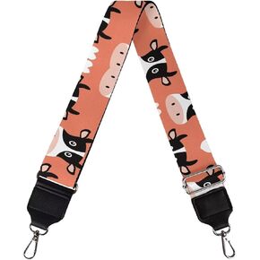 TODIYADDU Cheetah Leopard Print Bag Straps Replacement Crossbody Silver Metals Strap for Bag Womens Crossbody Adjustable Straps Guitar Strap Purse Bag Fit for Photography Enthusiast Handbag Wallet