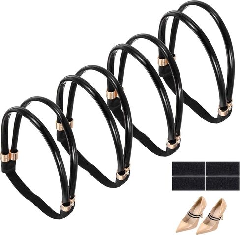 uxcell 4 Pairs High Heels Shoe Straps, Rhinestone Elastic Shoe Straps Heels Detachable Ankle Straps Replacement Shoelace Crystal for Women Loose Slippers Sandals, Transparent in Saudi Arabia