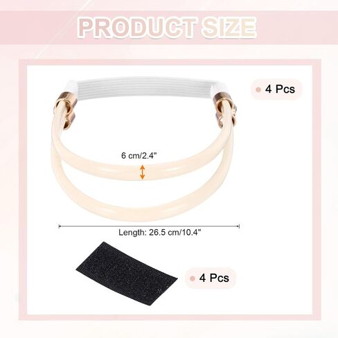 uxcell 4 Pairs High Heels Shoe Straps, Rhinestone Elastic Shoe Straps Heels Detachable Ankle Straps Replacement Shoelace Crystal for Women Loose Slippers Sandals, Transparent in Saudi Arabia