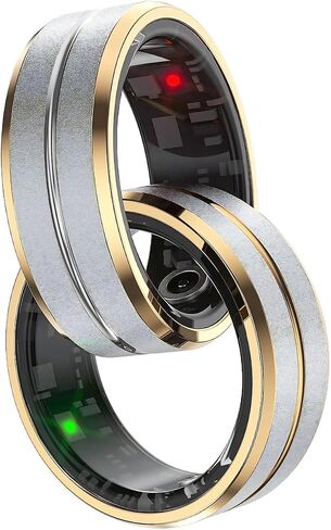 Smart Ring Health Tracker, Fitness Heart Rate Tracker Smart Ring, IP68 Water Resistant App Control Bluetooth Fitness Tracker Rings Compatible with iOS Android in Saudi Arabia