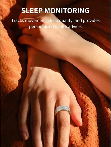 Smart Ring Health Tracker, Fitness Heart Rate Tracker Smart Ring, IP68 Water Resistant App Control Bluetooth Fitness Tracker Rings Compatible with iOS Android in Saudi Arabia