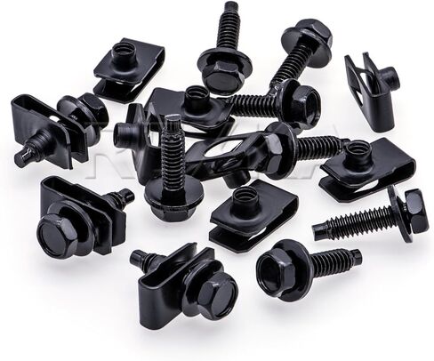 Rexka 25pcs 1/4"-20 X 1" Hex Head SEM Dog Point Fender Door Valance Body Bolts Loose Washers 6025329 for Chrysler GM Ford Dakota, Durango, Grand Cherokee, Ram 1500, Ram 2500, Ram 3500, Viper in Saudi Arabia