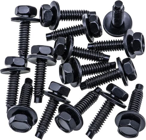 Rexka 25pcs 1/4"-20 X 1" Hex Head SEM Dog Point Fender Door Valance Body Bolts Loose Washers 6025329 for Chrysler GM Ford Dakota, Durango, Grand Cherokee, Ram 1500, Ram 2500, Ram 3500, Viper in Saudi Arabia