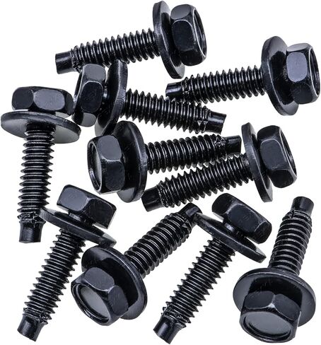 Rexka 25pcs 1/4 "-20 × 1" Hex Hex Sem Dog Point Fender Door Doal Bodance Bodance Workers 6025329 لـ Chrysler GM Ford Dakota ، Durango ، Grand Cherokee ، RAM 1500 ، RAM 2500 ، RAM 3500 ، VIPER in Kuwait