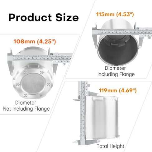 4Pcs 4.25 inch Wheel Center Caps Aluminum Rivet Design Fit 4.25" Center Bore Truck Trailer RV SUV Wheels Rims, Silver Push Through Hub Covers in Kuwait
