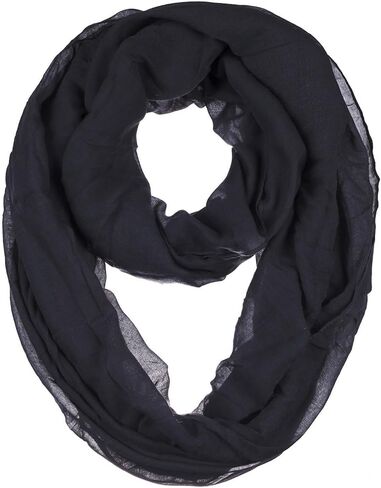 Fashion Solid Versatile Infinity Circle Loop Scarves Lightweight Silk Scarf in Saudi Arabia