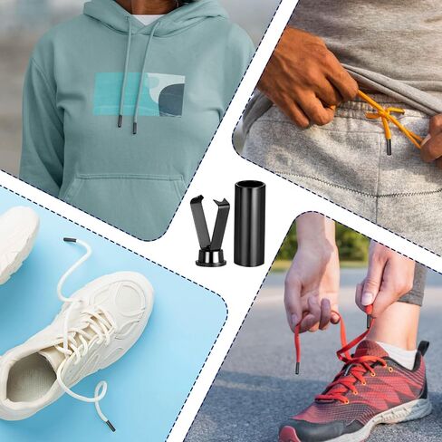 10 Sets Shoelace Tips, Alloy Aglet Shoe Lace End Tips Hoodie String Ends Cylindrical Tip Replacement for Shoes Clothes in Saudi Arabia