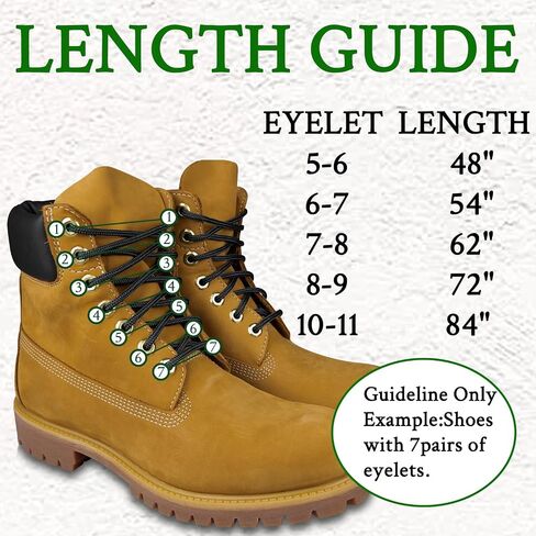 2 Pairs Boots Shoe Laces for Timberland Work Hiking Hunting Round Replacement Shoelaces in Saudi Arabia