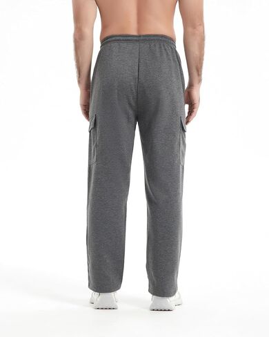 AIFARLD Men's Cargo Sweatpants Casual Baggy Sweat Pants for Men Straight Leg Lounge Drawstring with Pockets Open Bottom in Saudi Arabia