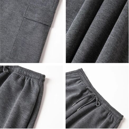 AIFARLD Men's Cargo Sweatpants Casual Baggy Sweat Pants for Men Straight Leg Lounge Drawstring with Pockets Open Bottom in Saudi Arabia