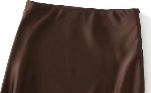 GOLDSTITCH Women's Satin High Waist Skirts Elegant Flared Casual A Line Maxi Skirt in Saudi Arabia