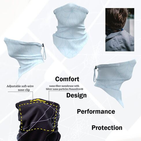 nanoSPACE Neck Gaiter Thin, Breathable Micro-Mesh® with Nanosilver® membrane 97-99.9% filter efficiency in Saudi Arabia