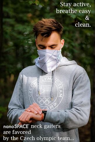 nanoSPACE Neck Gaiter Thin, Breathable Micro-Mesh® with Nanosilver® membrane 97-99.9% filter efficiency in Saudi Arabia