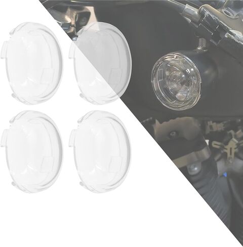HDBUBALUS Bullet Turn Signal Light Amber Lens Cover Fit For Harley Touring Road King Street Glide Sportster Softail Dyna 2000-2025 4pc in Kuwait