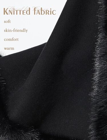 BEAUTELICATE Faux Fur Shawl Wrap Stole Shrug Bridal Winter Wedding with Hook in Saudi Arabia