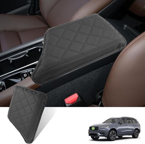 Ruiya 2025 XC60/2024 XC90 Armrest Cover,for 2025 Volvo XC60 Accessories Soft Comfy Thicken Armrest Lid Cover Compatible with 2025 Volvo XC60/(2018~2024) Volvo XC90 in Saudi Arabia