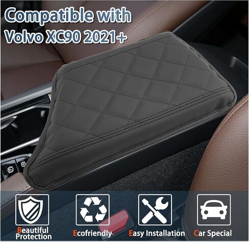 Ruiya 2025 XC60/2024 XC90 Armrest Cover,for 2025 Volvo XC60 Accessories Soft Comfy Thicken Armrest Lid Cover Compatible with 2025 Volvo XC60/(2018~2024) Volvo XC90 in Saudi Arabia