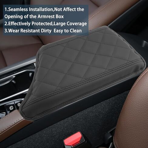 Ruiya 2025 XC60/2024 XC90 Armrest Cover,for 2025 Volvo XC60 Accessories Soft Comfy Thicken Armrest Lid Cover Compatible with 2025 Volvo XC60/(2018~2024) Volvo XC90 in Saudi Arabia