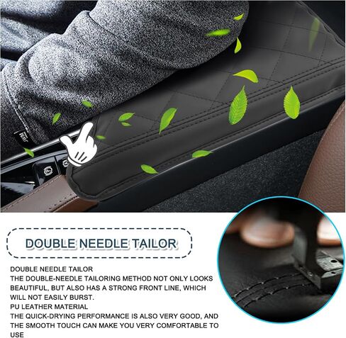 Ruiya 2025 XC60/2024 XC90 Armrest Cover,for 2025 Volvo XC60 Accessories Soft Comfy Thicken Armrest Lid Cover Compatible with 2025 Volvo XC60/(2018~2024) Volvo XC90 in Saudi Arabia