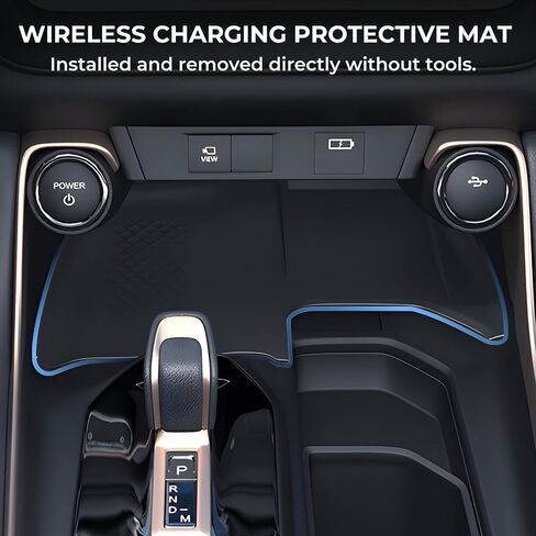 Wireless Charging Protective Mat for Toyota Grand Highlander 2025 2024, Center Console Interior Accessories Silicone Anti-Slip Wireless Charger Cover Pad for 2024-2025 Grand Highlander, Black in Saudi Arabia