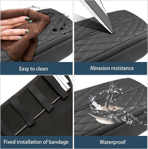 Ruiya 2025 XC60/2024 XC90 ARMREST COVER ، لعام 2025 فولفو XC60 ملحقات ناعمة غطاء ذراع الأذرع المريحة المتوافقة مع 2025 فولفو XC60/(2018 ~ 2024) فولفو XC90 in Kuwait