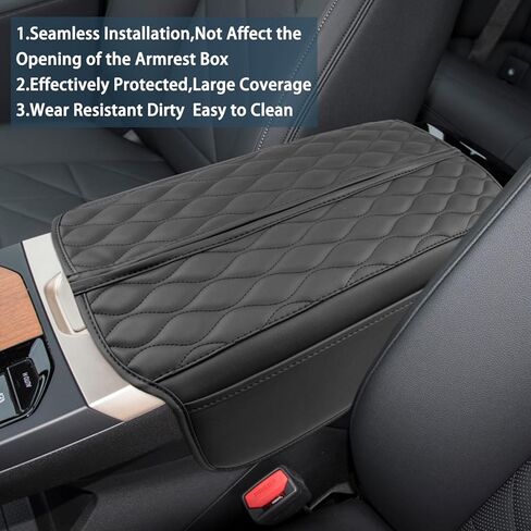 Ruiya 2025 XC60/2024 XC90 ARMREST COVER ، لعام 2025 فولفو XC60 ملحقات ناعمة غطاء ذراع الأذرع المريحة المتوافقة مع 2025 فولفو XC60/(2018 ~ 2024) فولفو XC90 in Kuwait