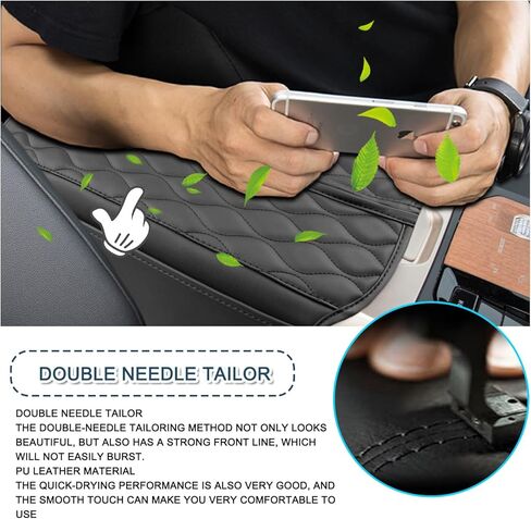 Ruiya 2025 XC60/2024 XC90 ARMREST COVER ، لعام 2025 فولفو XC60 ملحقات ناعمة غطاء ذراع الأذرع المريحة المتوافقة مع 2025 فولفو XC60/(2018 ~ 2024) فولفو XC90 in Kuwait