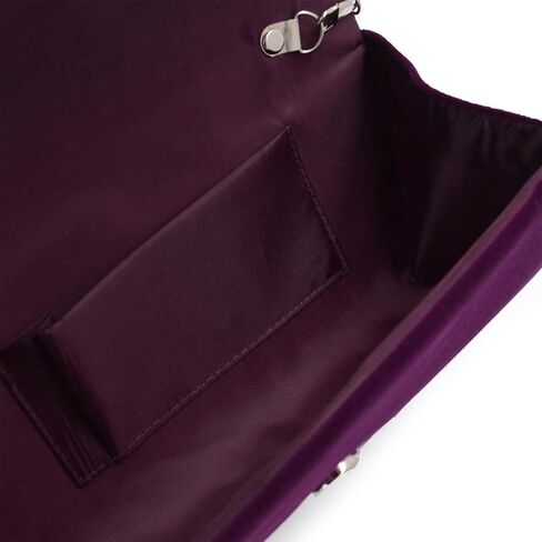 Elegant Rhinestone Bow Front Velvet Clutch Evening Bag Handbag in Saudi Arabia