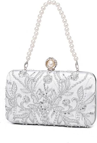 YYW Clutch Purses for Women Evening Bag Sequins Beaded Party Handbag Wedding Purse in Saudi Arabia