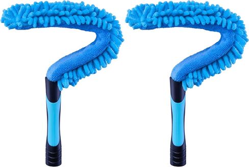 17" Microfiber Flexible Ceiling Fan Duster with Washable Chenille Dusting Cloth, Use by Hand or Attach to Extension Poles in Kuwait