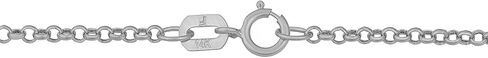 Kooljewelry Solid 14k أصفر أو أبيض الذهب 1.1 ملم قلادة سلسلة Rolo (16 ، 18 ، 20 ، 24 أو 30 بوصة) in Kuwait