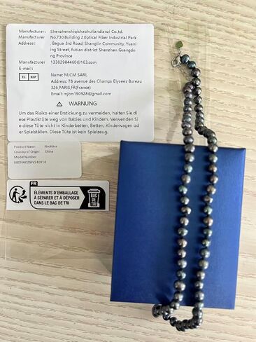 YAMI Pearl Necklace, Natural Saltwater/Freshwater Cultured Pearls with 925 Sterling Silver Clasp, Elegant Anniversary & Mother's Day Jewelry Gift for Women, Grey/Black/Purple/Pink Pearl in Kuwait