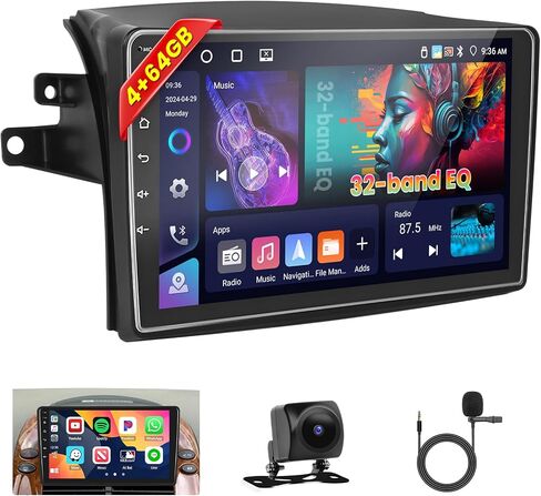 [2+64 جيجابايت] ترقية ستيريو السيارة Inefala Android 13 لسيارة Toyota Sienna 2004-2010، شاشة لمس 9 بوصة مع Carplay Android Auto، GPS Bluetooth WiFi SWC USB RCA Canbus MIC كاميرا احتياطية in Kuwait